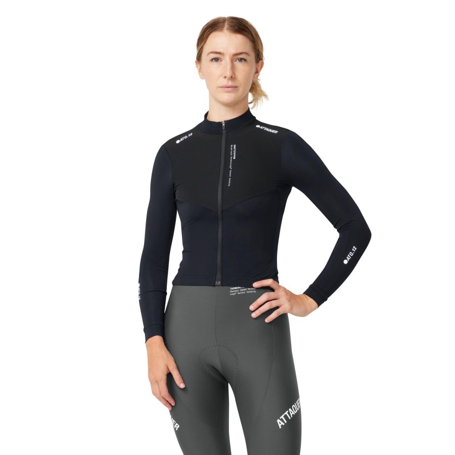 Femmes Attaquer | Maillot Race Winter Manches Longues Femme Noir