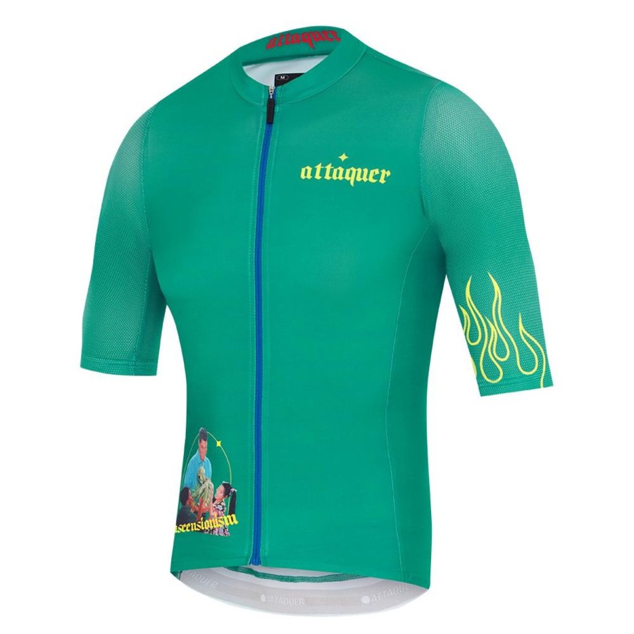 Hommes Attaquer | Maillot Promised Land Race Bleu Sarcelle