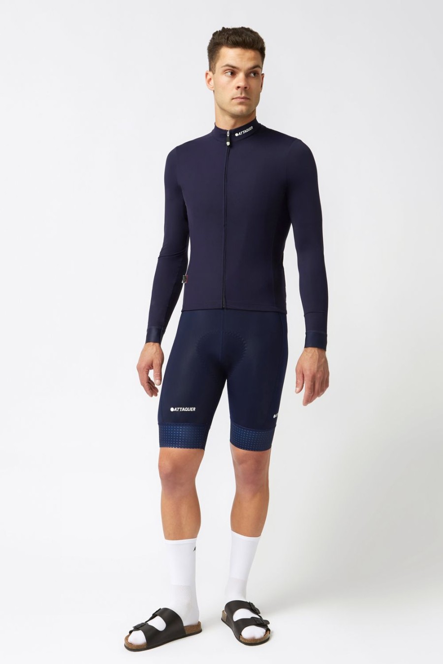 Hommes Attaquer | Maillot D'Hiver A Manches Longues A-Line 2.0 Navy