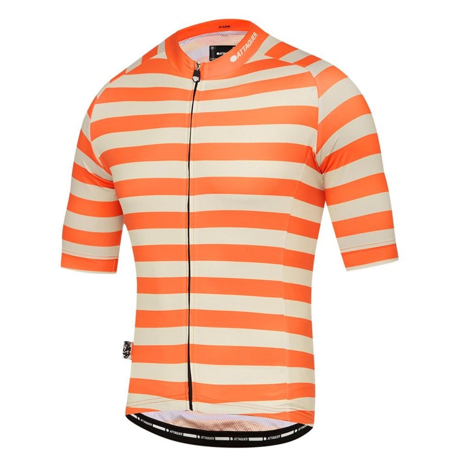 Hommes Attaquer | A-Line Jersey Rayure Orange/Coquille D'Oeuf