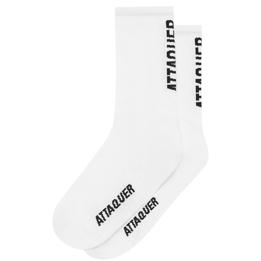 Accessoires Attaquer | Chaussettes Logo Vertical Blanc