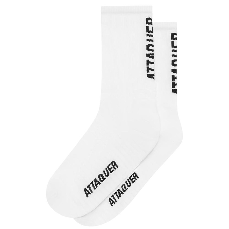 Accessoires Attaquer | Chaussettes Logo Vertical Blanc