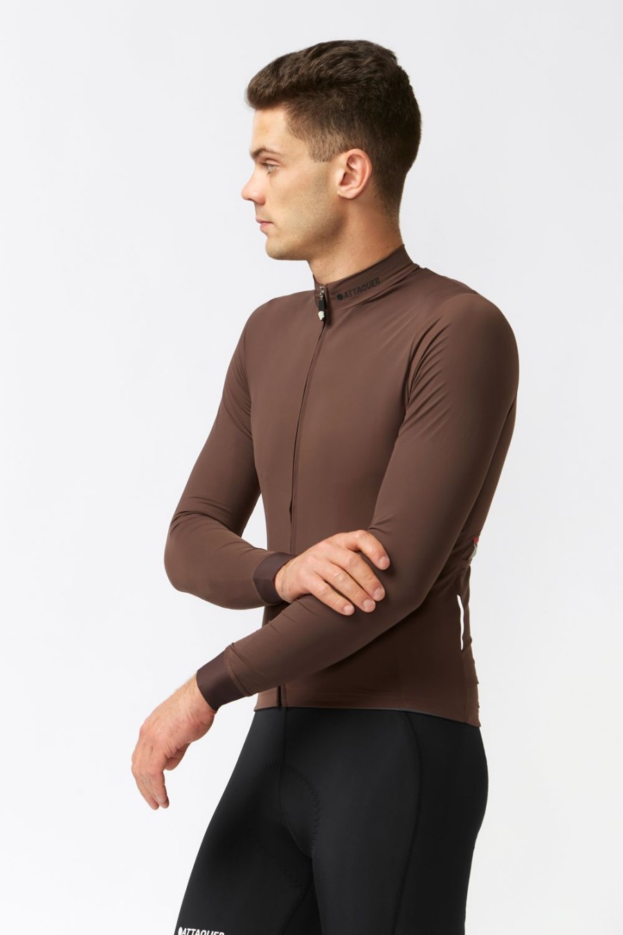 Hommes Attaquer | Maillot D'Hiver A Manches Longues A-Line 2.0 Chataigne