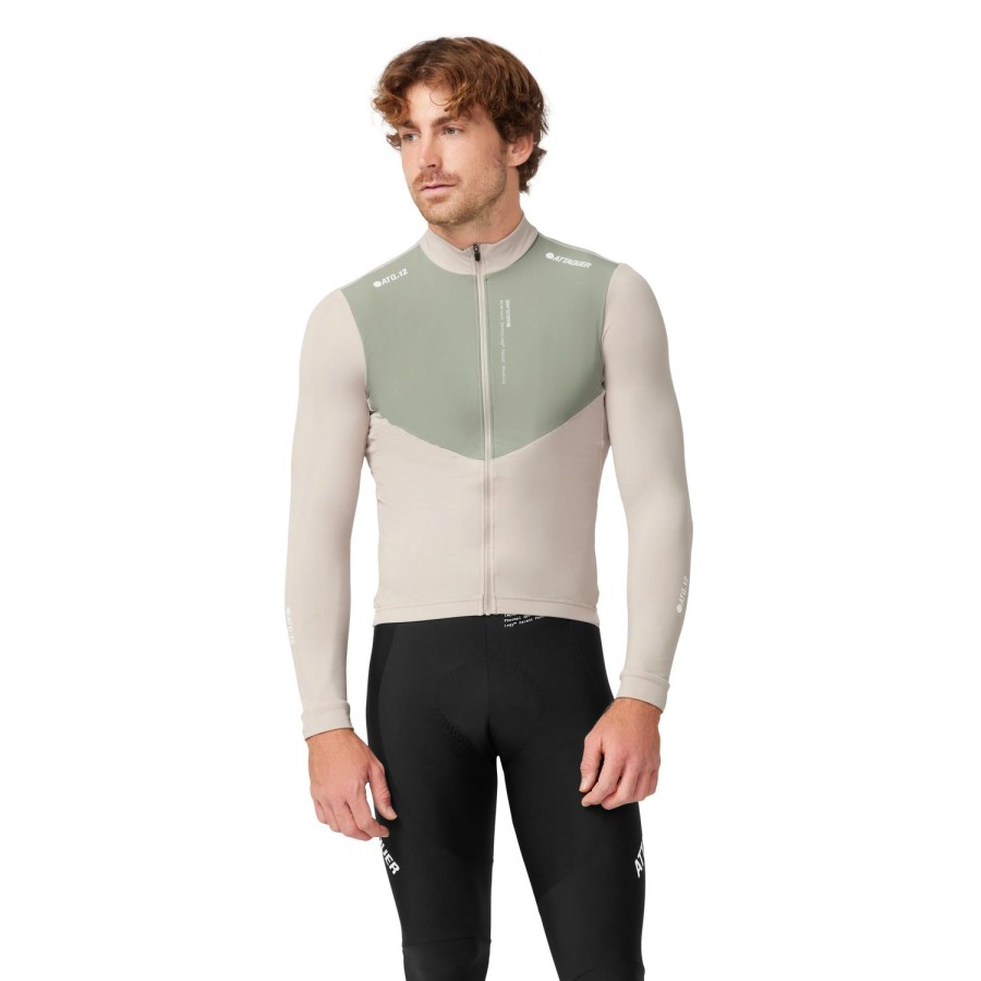 Hommes Attaquer | Maillot Race Winter Manches Longues Blanc Casse