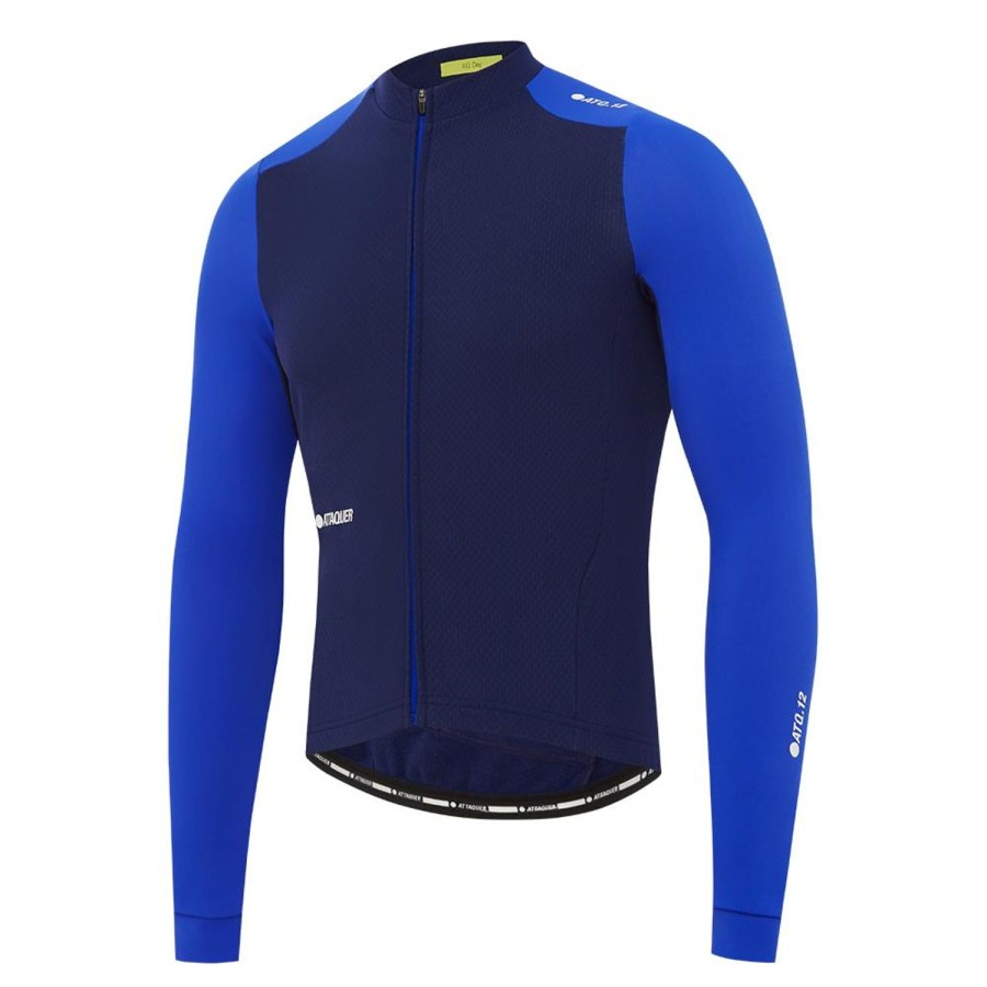 Hommes Attaquer | Maillot Manches Longues All Day Winter Marine/Fluro