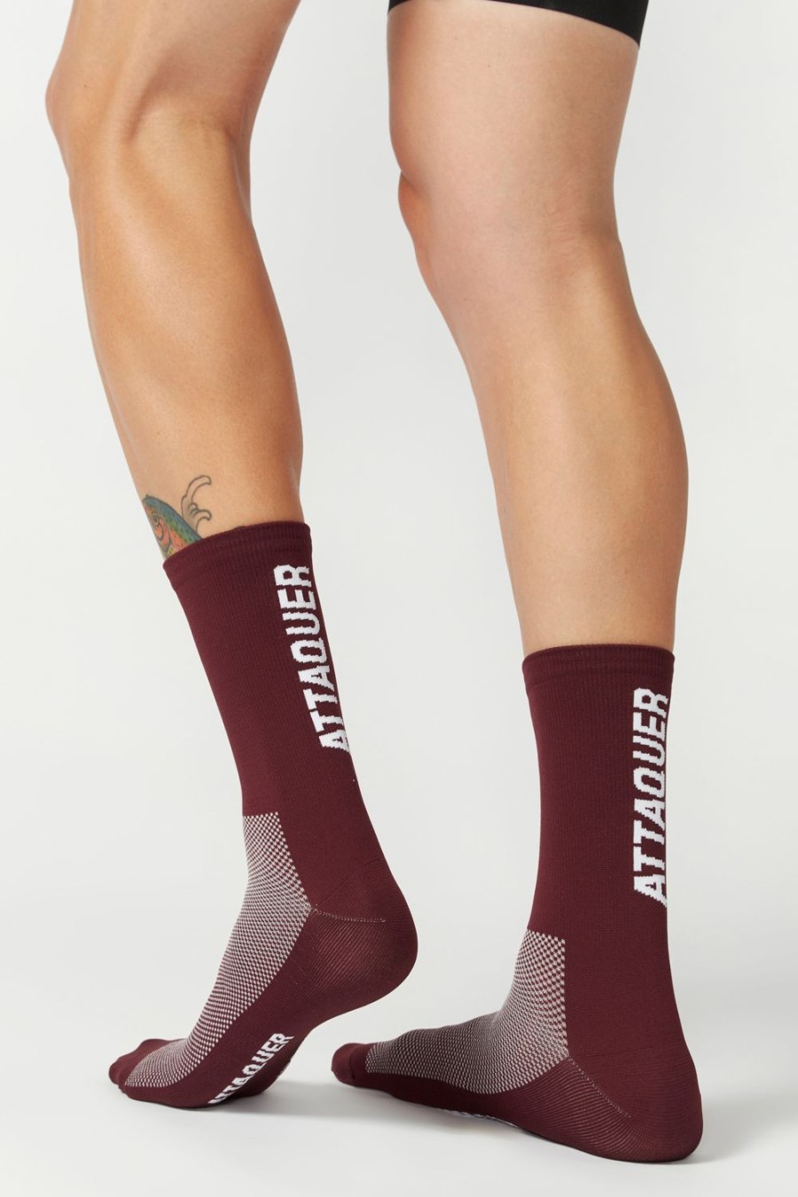 Accessoires Attaquer | Chaussettes Logo Vertical Bordeaux