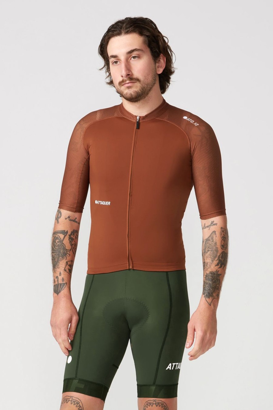 Hommes Attaquer | Maillot All Day Orange Brule