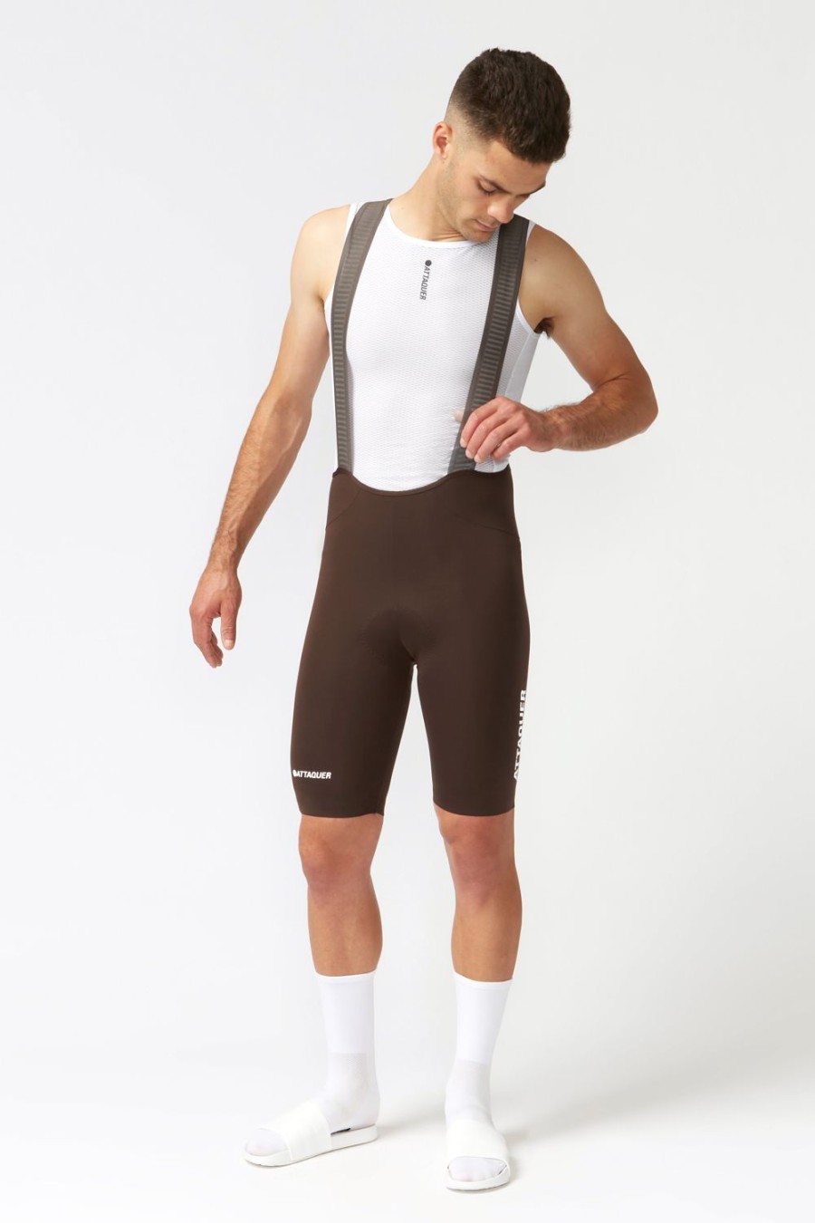 Hommes Attaquer | Cuissard Race Cacao/Blanc Ref Logo