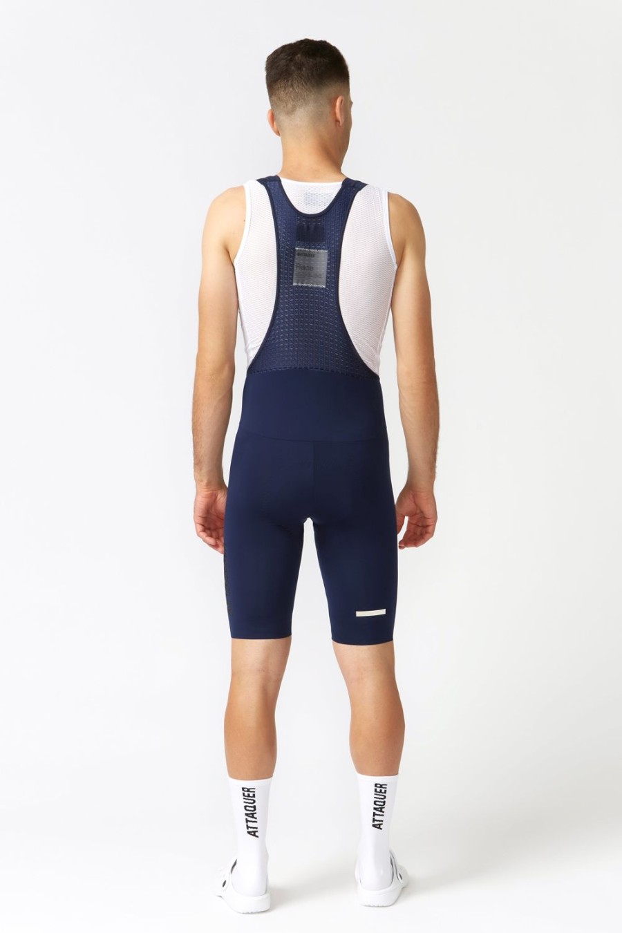 Hommes Attaquer | Cuissard A Bretelles Race Navy/Tonal Ref Logo