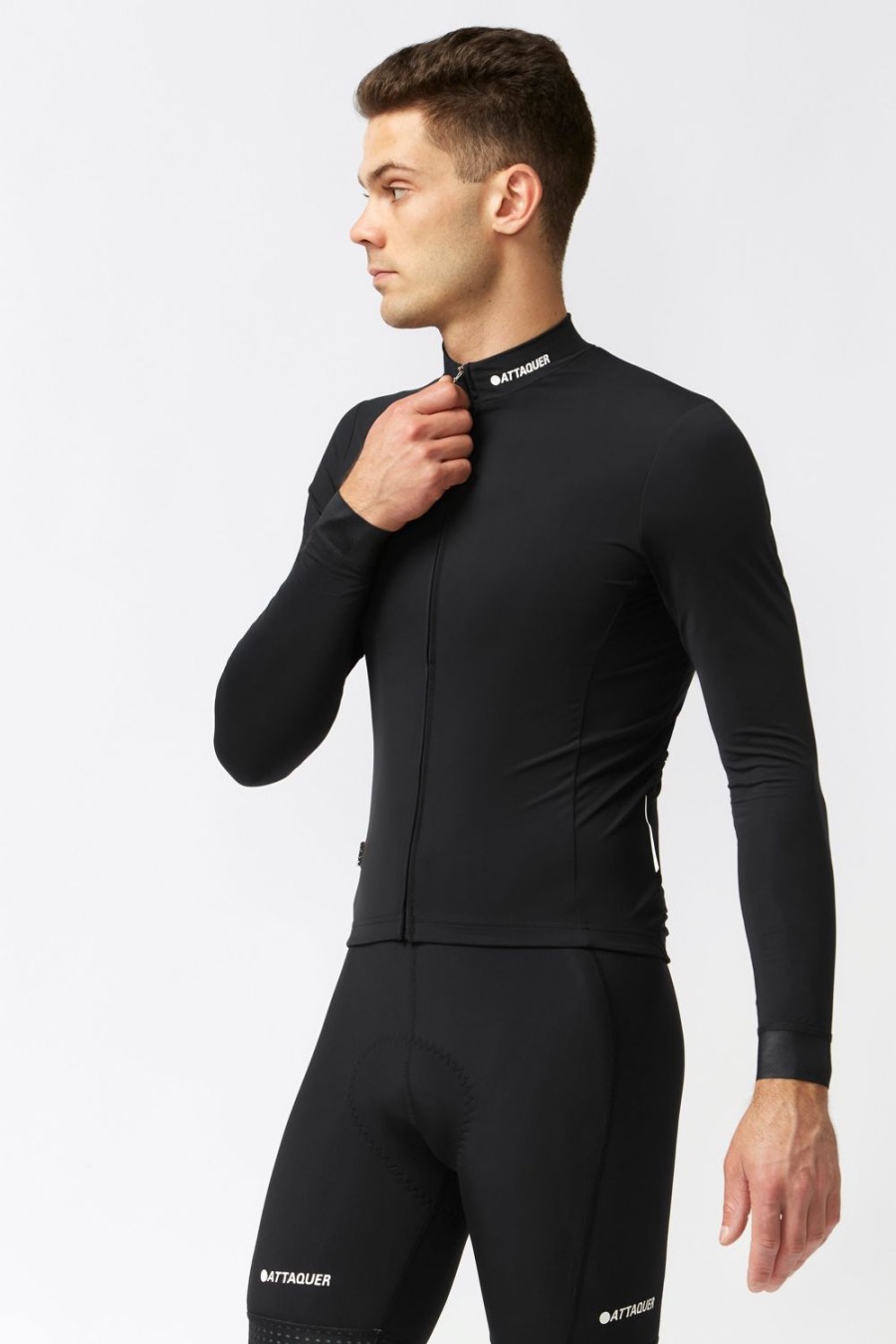 Hommes Attaquer | Maillot D'Hiver A Manches Longues A-Line 2.0 Noir