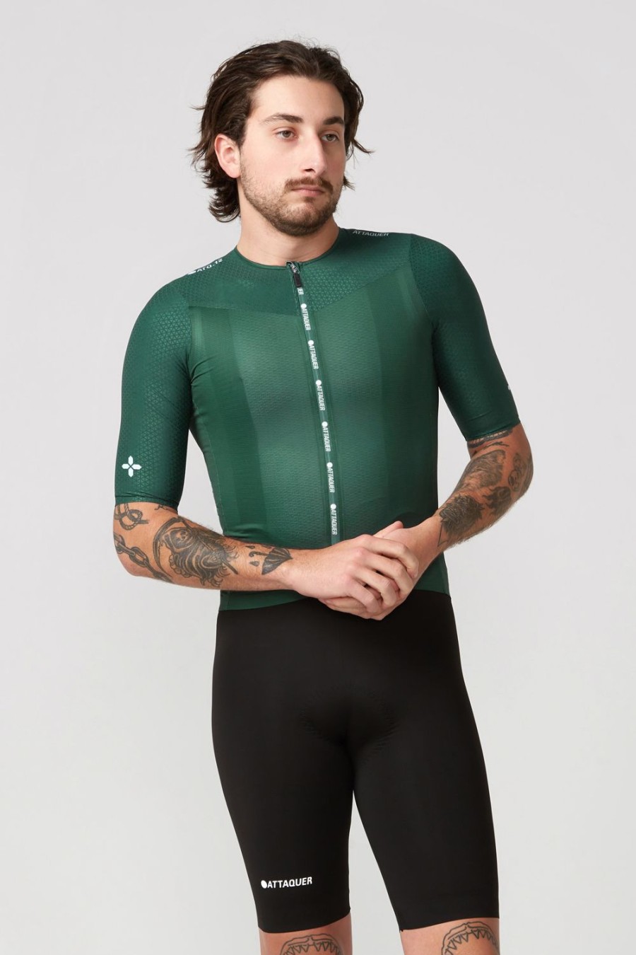 Hommes Attaquer | Maillot Ultra+ Aero Vert Fonce