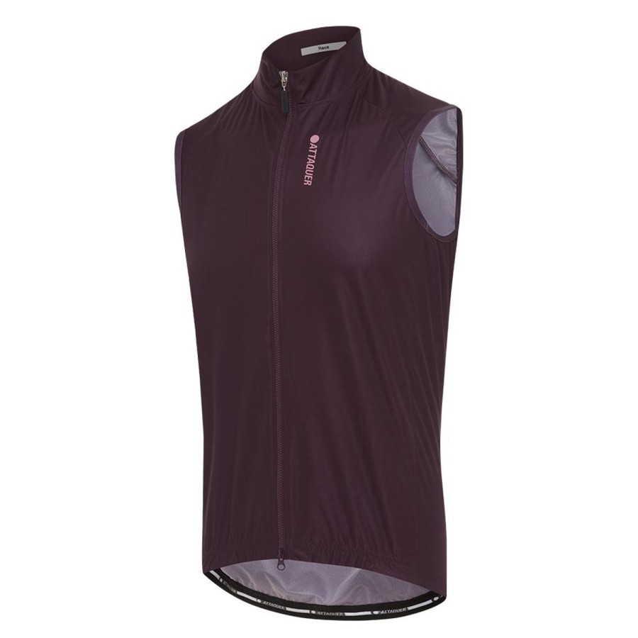 Hommes Attaquer | Gilet Softshell Race Rain Bordeaux