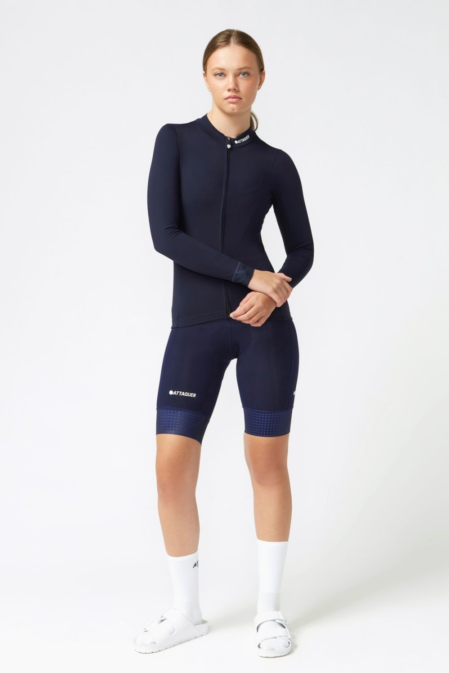 Femmes Attaquer | Maillot Femme A-Line Hiver Manches Longues 2.0 Marine