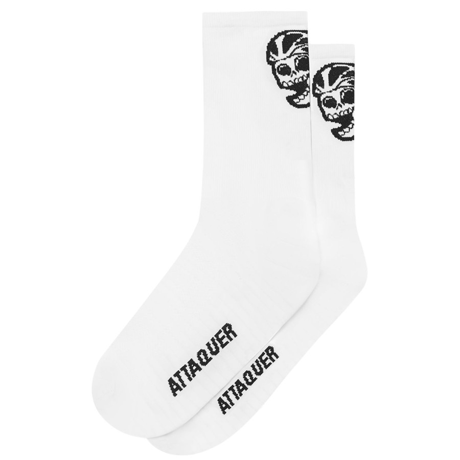 Accessoires Attaquer | Chaussettes Logo Crane Blanc