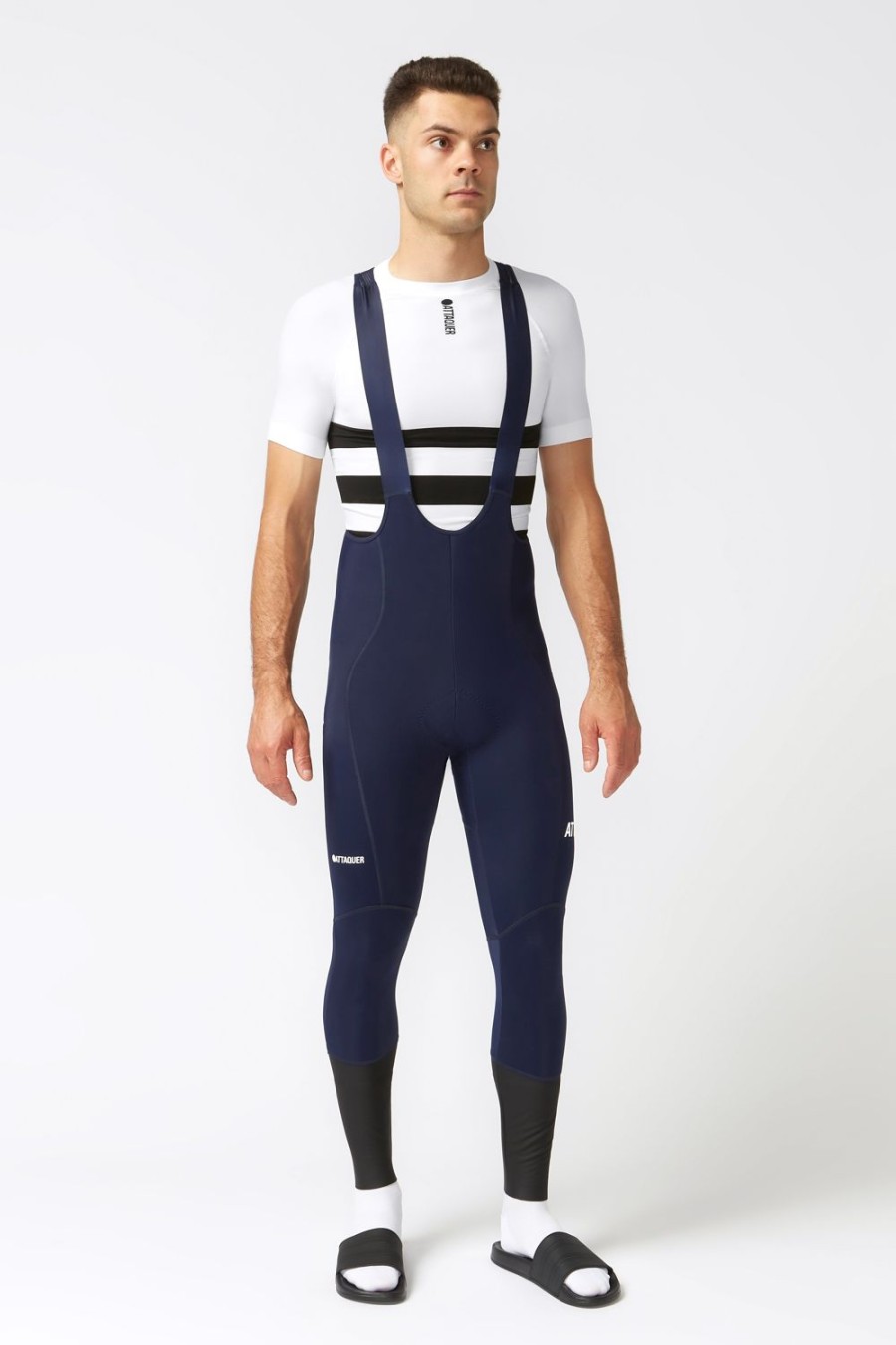 Hommes Attaquer | Bavoir D'Hiver Long All Day Avec Logo Reflechissant Bleu Marine